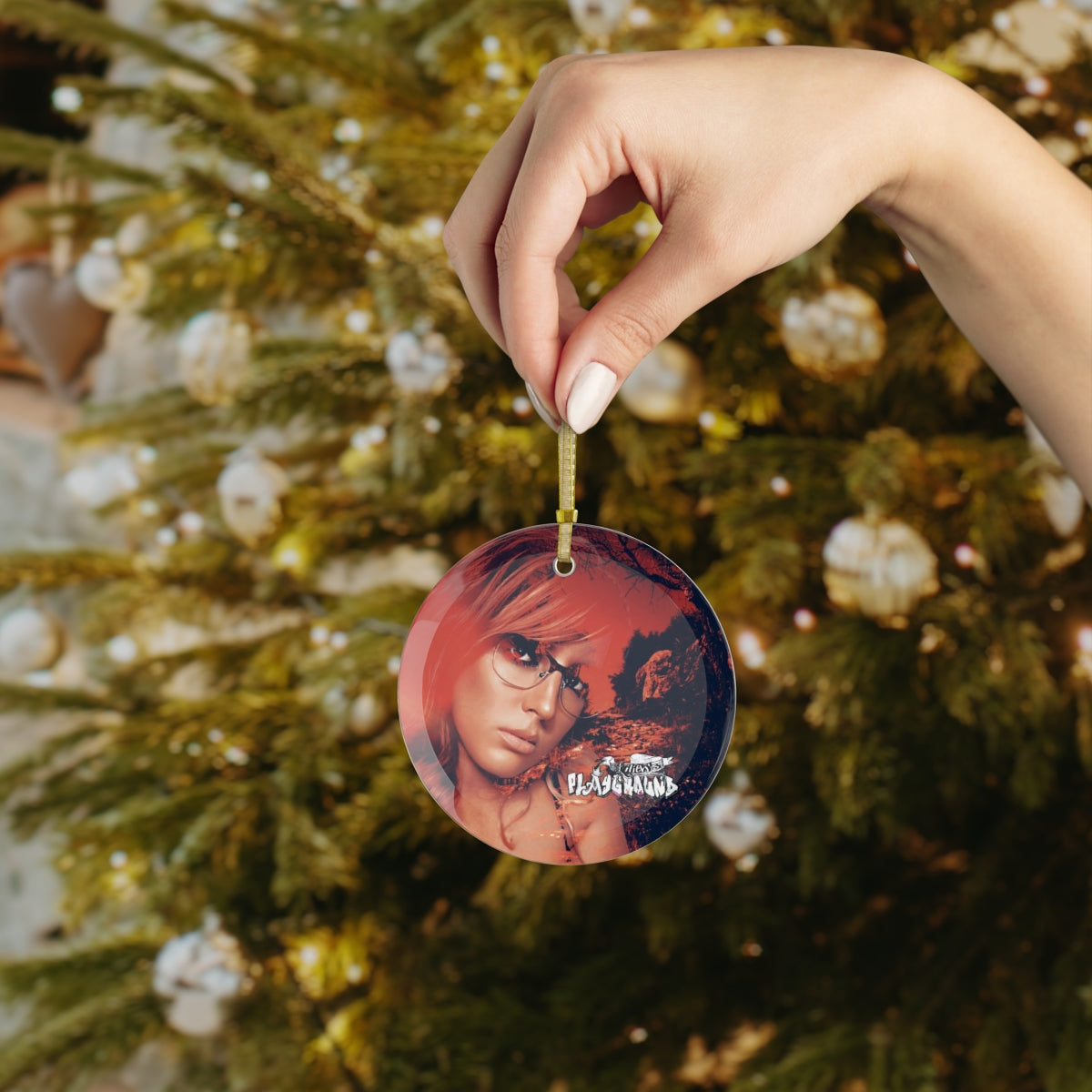 Lilith's Playground Glass Ornament