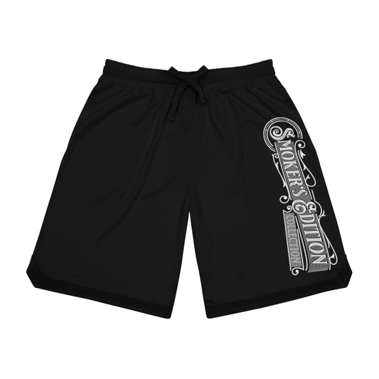 Sizzleman's Basketball Rib Shorts (AOP) - Smooth Black