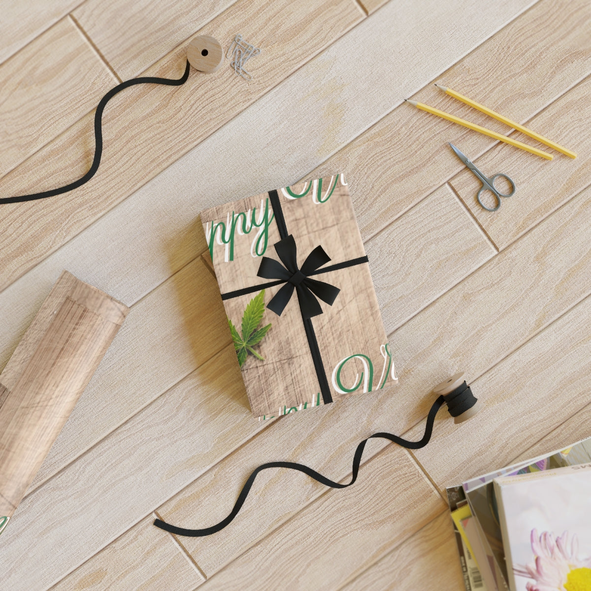 Nature's Vibing Wrapping Paper Rolls, 1pc