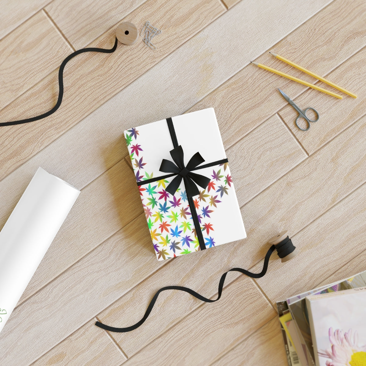 Nature's Splash of Color Wrapping Paper Rolls, 1pc